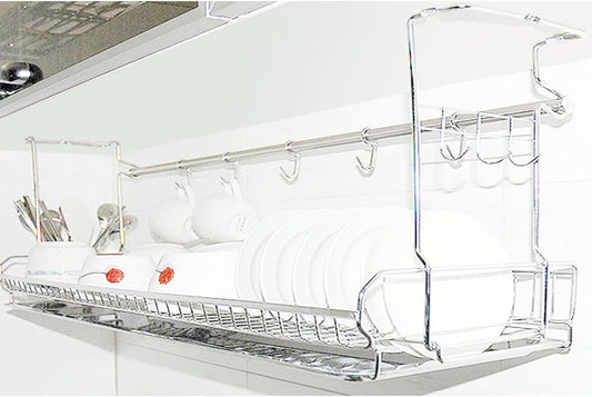 Stainless Kitchen Cabinets Mount Dish Drying Shelf Kitchen Organizer