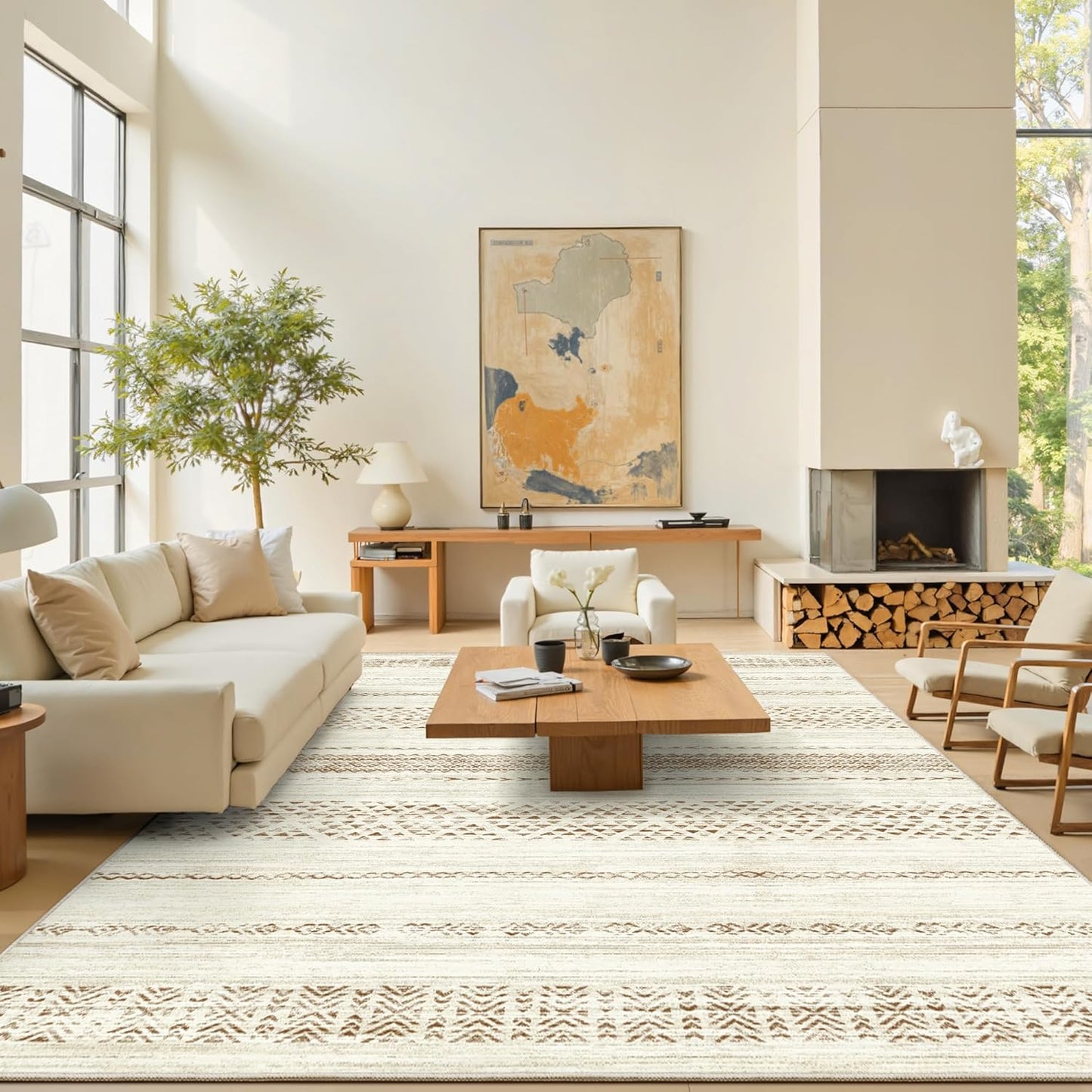 10x14 Area Rug for Living Room Moroccan Washable Rugs Non Slip Indoor Floor Carpet Foldable Large Soft Area Rug for Dining Room Bedroom with Low Pile(Grey,10'x14')