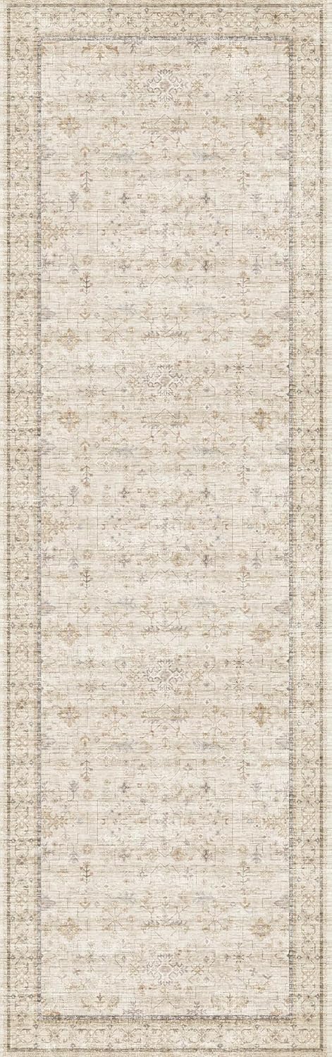 Green Area Rugs 9x12 Living Room - Washable Oriental Geometric, Extra Large for Bedroom Non Slip Soft Faux Wool Carpet for Dining Room Playroom, Lounge - Blue and Green Floral Rug