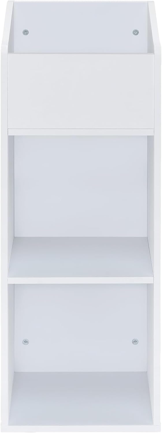 240 Vinyl Record Storage Rack for Albums, Magazine Display, Book and Files Organizer (White)