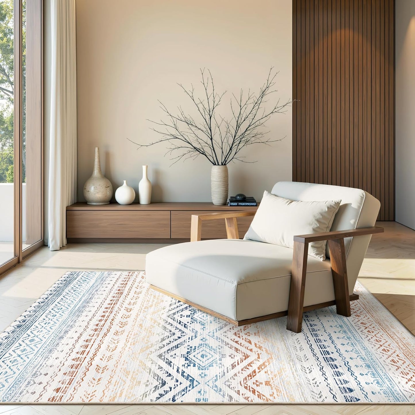10x14 Area Rug for Living Room Moroccan Washable Rugs Non Slip Indoor Floor Carpet Foldable Large Soft Area Rug for Dining Room Bedroom with Low Pile(Grey,10'x14')