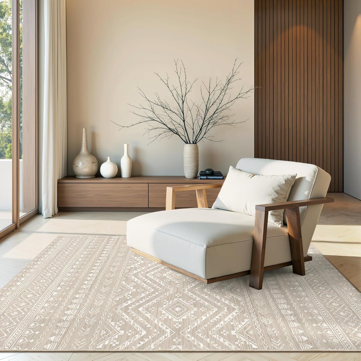 10x14 Area Rug for Living Room Moroccan Washable Rugs Non Slip Indoor Floor Carpet Foldable Large Soft Area Rug for Dining Room Bedroom with Low Pile(Grey,10'x14')